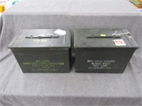 x2 large metal ammo cans.