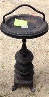 Vintage pot belly stove ashtray stand