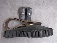 Leather belt, shotshell ammo belt, mag holder.
