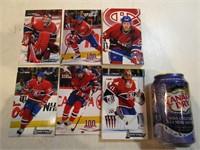 6 cartes de hockey Canadien