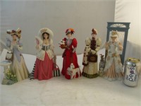 Collection de 5 poupées Avon en ceramique