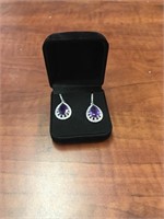 Amethyst dangle earrings