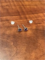 LA Crystale sterling earrings