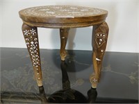 WOODEN ELEPHANT INLAY PLANT STAND