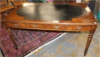 Leather Top 3 Drawer Desk