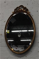 Gold beveled oval Mirror