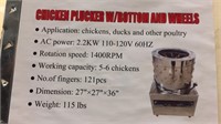 ELECTRIC CHICKEN PLUCKER W/BOTTOM & WHEELS