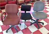 (3) Mismatched Office Chairs
