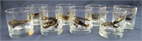 Set of 8  Airplane Bourbon Tumbler Glasses