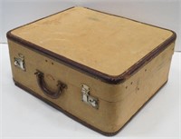 Vintage RAIL-AIRE Hard Shell Tweed Suitcase