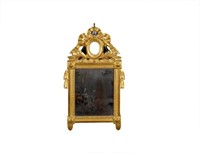 ANTIQUE FRENCH CARVED GILTWOOD MIRROR