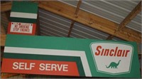 LARGE SINCLAIR SIGN, 2' X 7' WITH A NO SMOKING