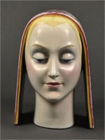 Ronzan Signed Italian Porcelain Bust, Handpainted