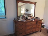 Nine Drawer Dresser with Mirror by Century Furnitu