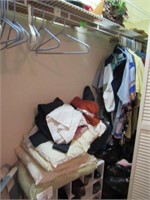 Contents of Bedroom Closet: Clothes, Shoes, Board