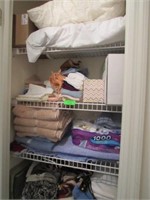 Contents Hall Closet: Towels, Pillows, Linens