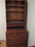 Early American Bookcase Top Chest & Set of 1955 Co