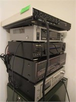 Five Pcs. Electronics: Pioneer Cassette Deck, Dolb