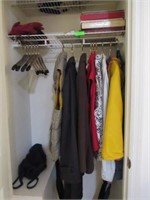 Contents of Entry Closet: Coats, Group Umbrellas