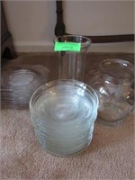 Glass Plates, Bowls, Vases - Twenty-Four Pcs.