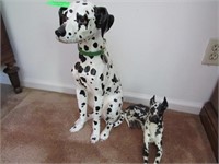 Two Porcelain Dogs: 20" Sitting Dalmatian by Andr