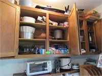 Contents of Pantry: Cookbooks, Lamp, Pine Shelf, T