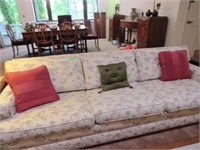 Simmons Sleeper Sofa: Cream & Floral Fabric