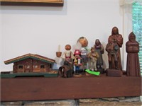 Eleven Pcs. Black Forest Style Figural Carvings &