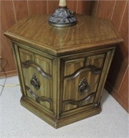 Vintage End Table/Cabinet, 26" D x 21" T