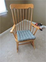 Rocking Chair & Cushion, Very Good Condition
