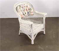 Antique wicker armchair