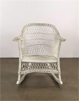 Antique wicker rocker