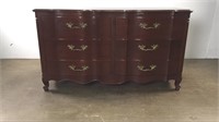 French provincial 6 drawer dresser