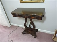 Fold Top Table with Harp Base, 29" T