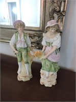 Pair of Ceramic Figurines, 13" T