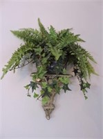 Pair of Wall Sconces with Feux Ferns