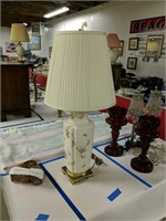 Oriental Style Table Lamp With Butterflies And