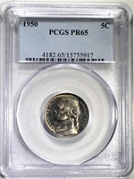 1950 JEFFERSON NICKEL, PCGS PR-65