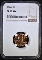 1964 LINCOLN CENT NGC PF69RD