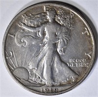 1919 WALKING LIBERTY HALF DOLLAR XF