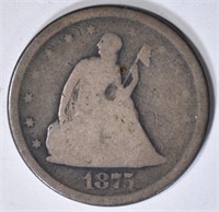 1875-S TWENTY CENT PIECE GOOD