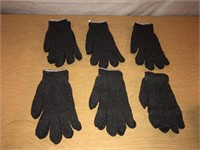 Utility Glove LOT of 6 Pair Size 9 Large