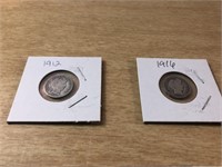 SILVER BARBER Dime LOT in Cases