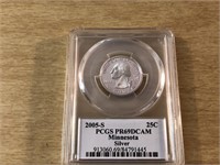 2005-S Silver Minnesota $.25 PCGS in Hard Case