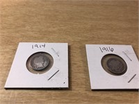 SILVER BARBER Dime LOT in Cases
