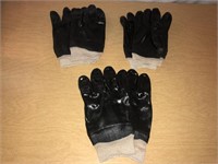 Heavy Duty Liquid Proof Glove LOT of 3 Pair Sz L