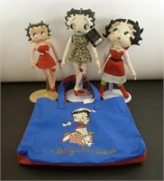 Betty Boop Dolls With Stands and Tote Bag