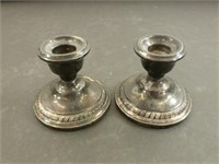 Pair of Weighted Sterling Candle Holders by Revere