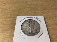1946-S SILVER Walking Liberty Half Dollar in Case