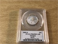 2005-S Silver Oregon $.25 PCGS in Hard Case